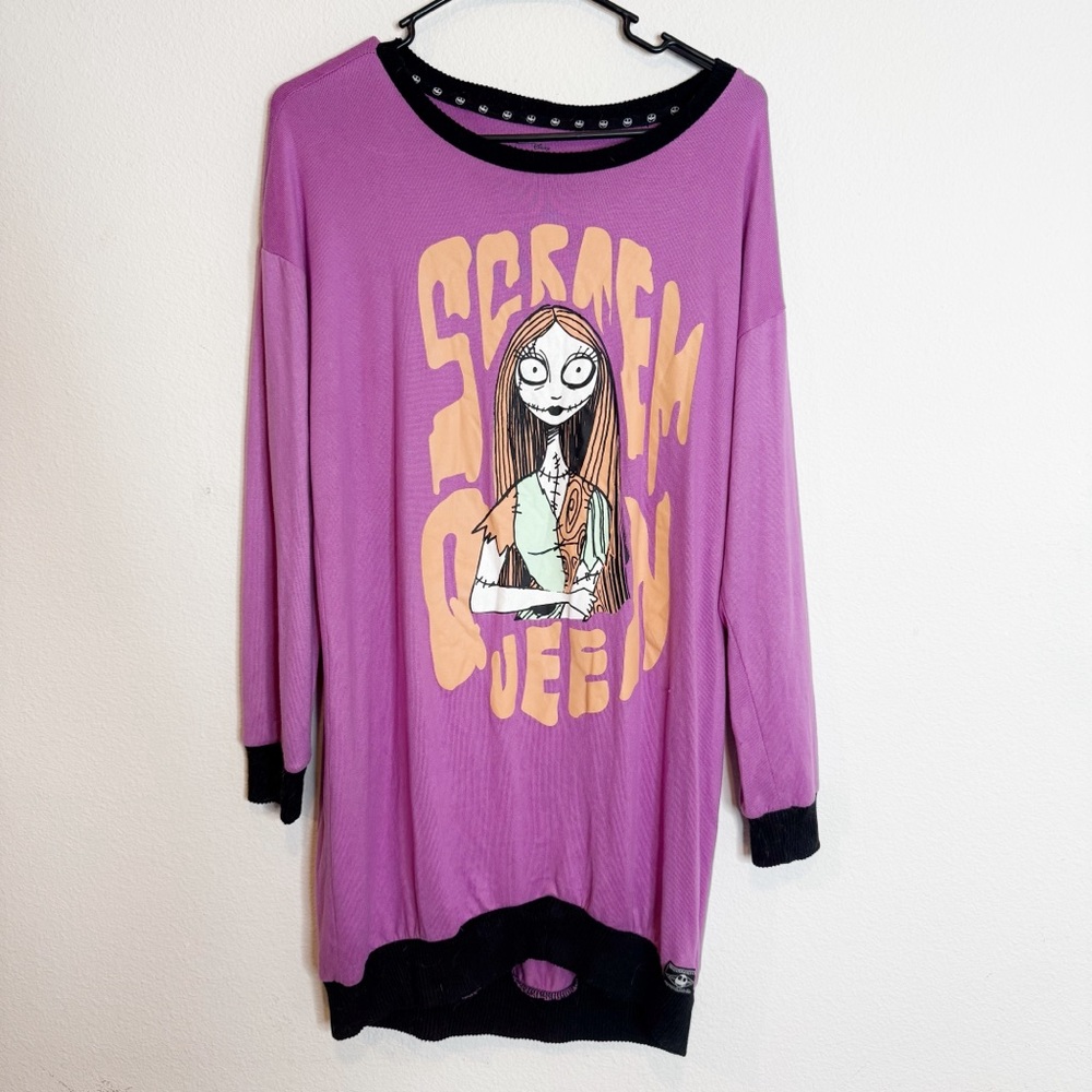 Nightmare Before Christmas sally pink oversized sleep gown shirt medium